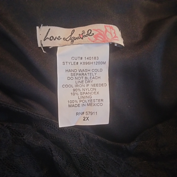 Love Squared Black Lace Dress Size XXL - Picture 5 of 10